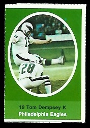 1972 Sunoco Stamps      492     Tom Dempsey